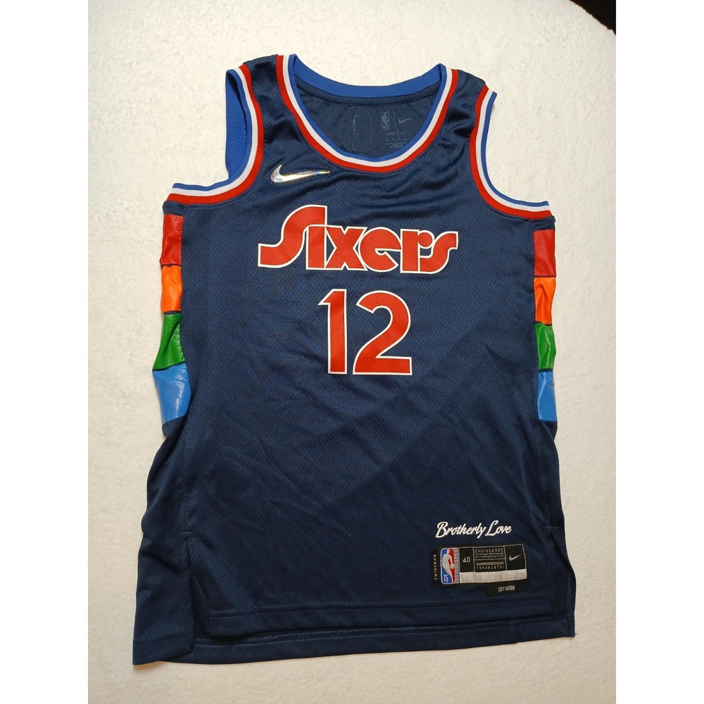 TOBIAS HARRIS JERSEY Nike Philadelphia Sixers 12 Small Brotherly Love 40
